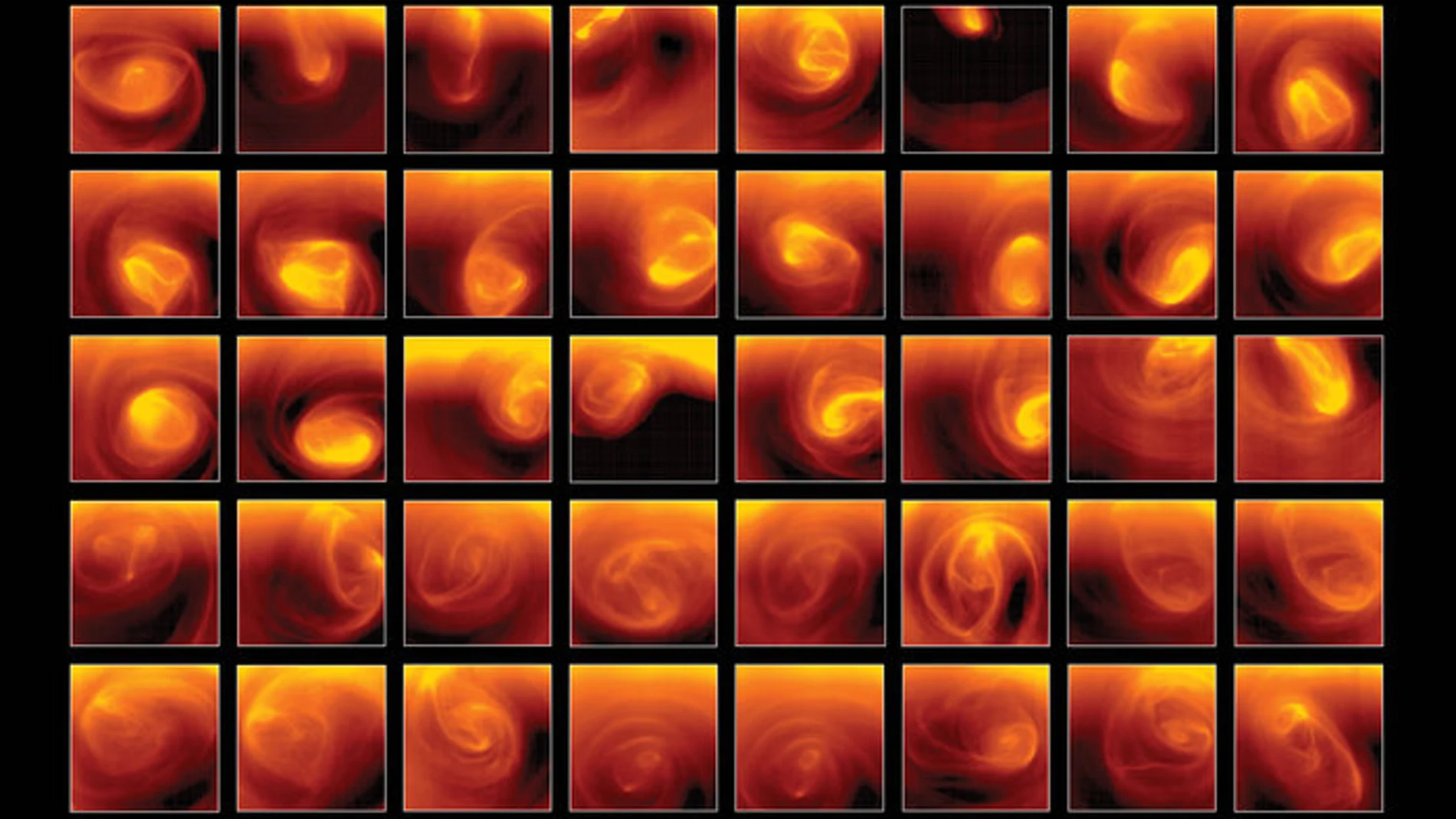 Distintas imágenes de Venus captadas por la Venus Express