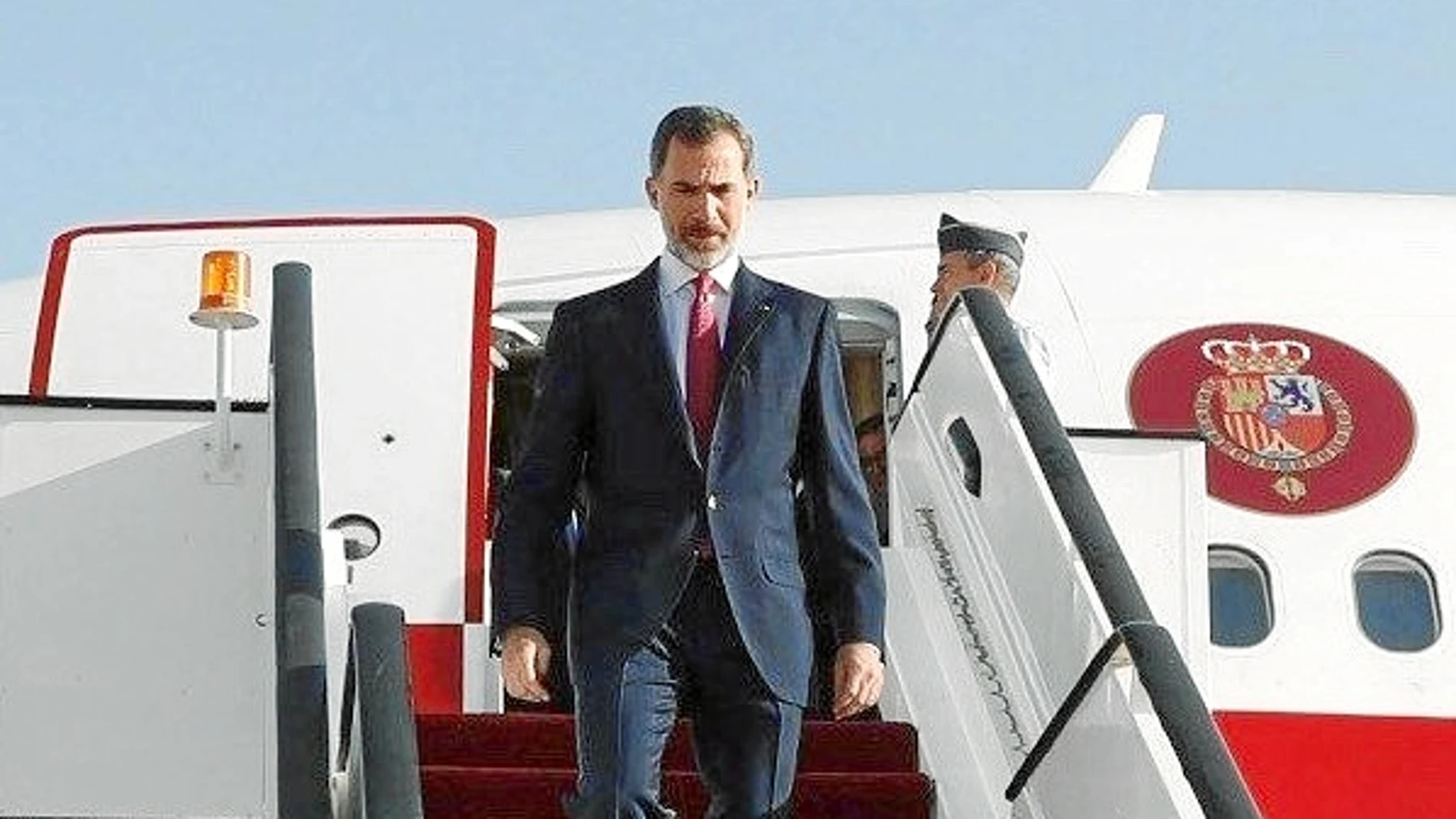 El Rey Don Felipe en su visita a Jordania en 2017