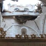 Una iglesia del siglo XVI, totalmente derruida a causa de las fuertes rachas de viento