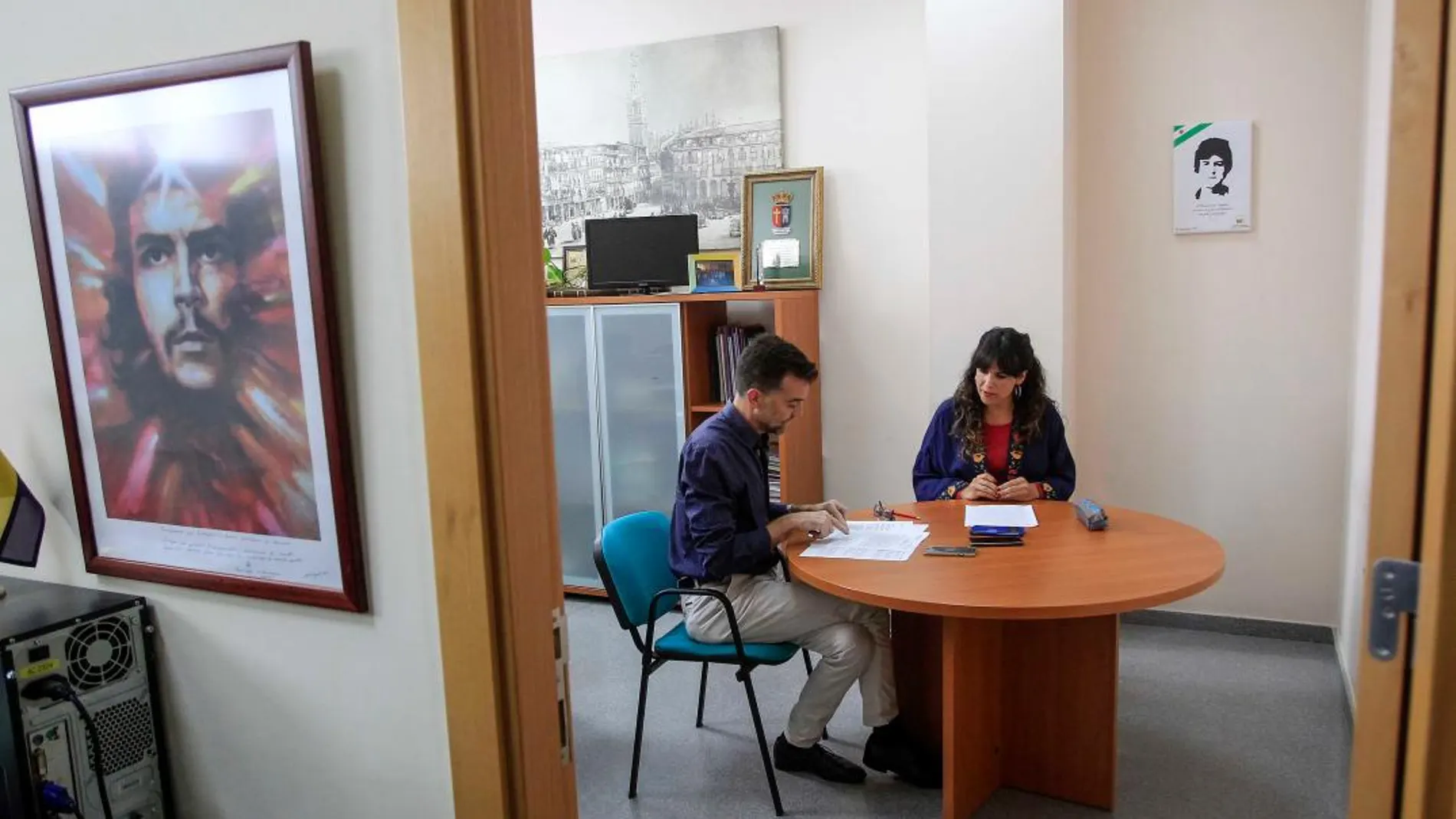 Teresa Rodríguez y Antonio Maíllo, reunidos ayer / Foto: Manuel Olmedo