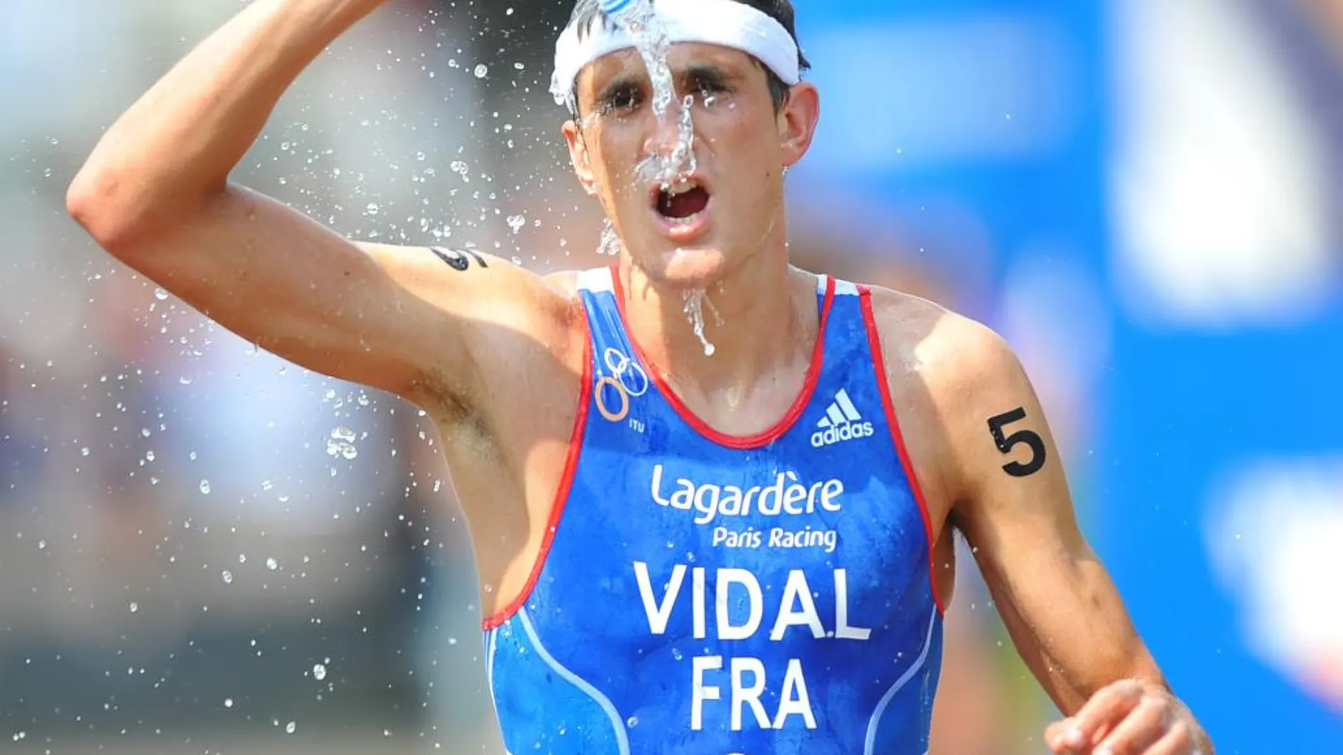 El Triatleta francés Laurent Vidal