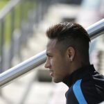 Neymar, durante un entrenamiento