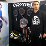 Víctor Ruiz, en la carpa de Orygen Padel en Buenos Aires