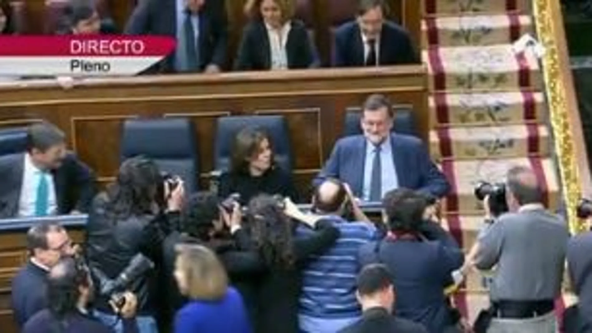 Rajoy, en su escaño