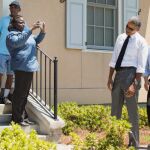 Barack Obama, junto al alcalde de Nueva Orleans Mitch Landrieu