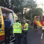  Tres heridos al empotrarse un coche en una terraza del barrio de Salamanca