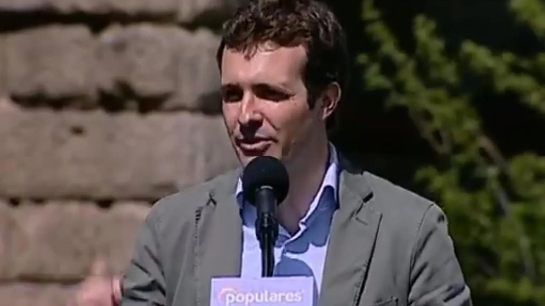 Pablo Casado, durante un acto celebrado e Mérida