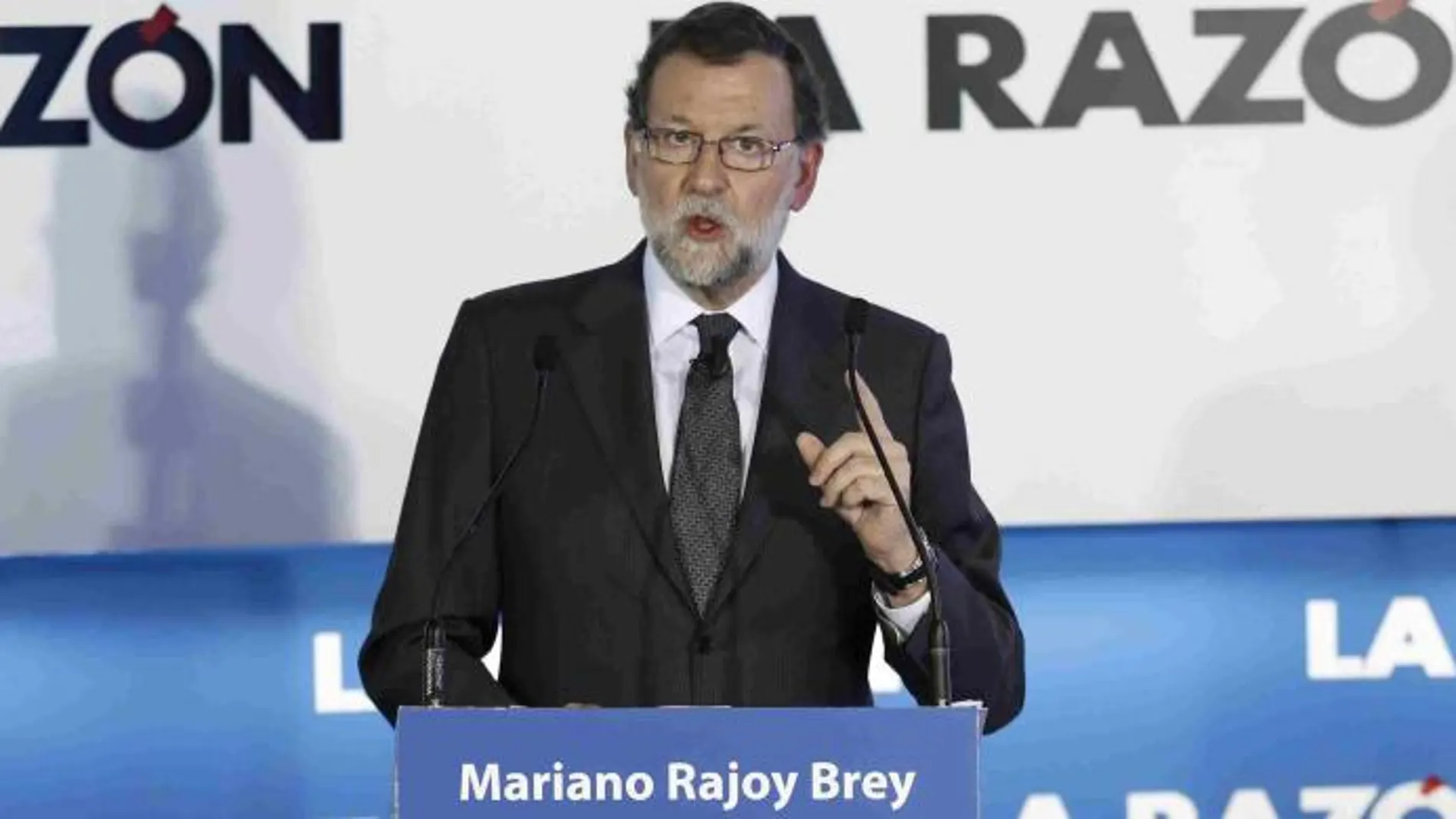Mariano Rajoy, durante su intervención en LA RAZÓN DE...