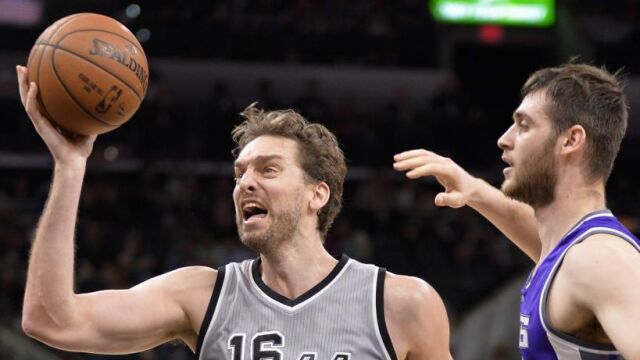 Pau Gasol llevó al equipo de San Antonio a un triunfo cómodo de 118-102, ante los desahuciados Kings de Sacramento.