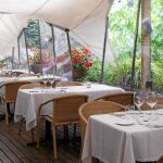 En la imagen puede apreciarse como el restaurante recuerda vagamente a una cabaña