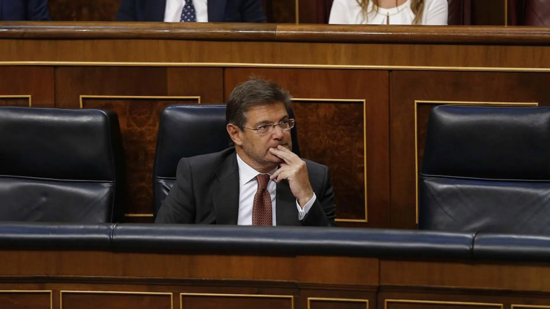 El ministro de Justicia, Rafael Catalá, durante el debate en pleno del Congreso de los Diputados.