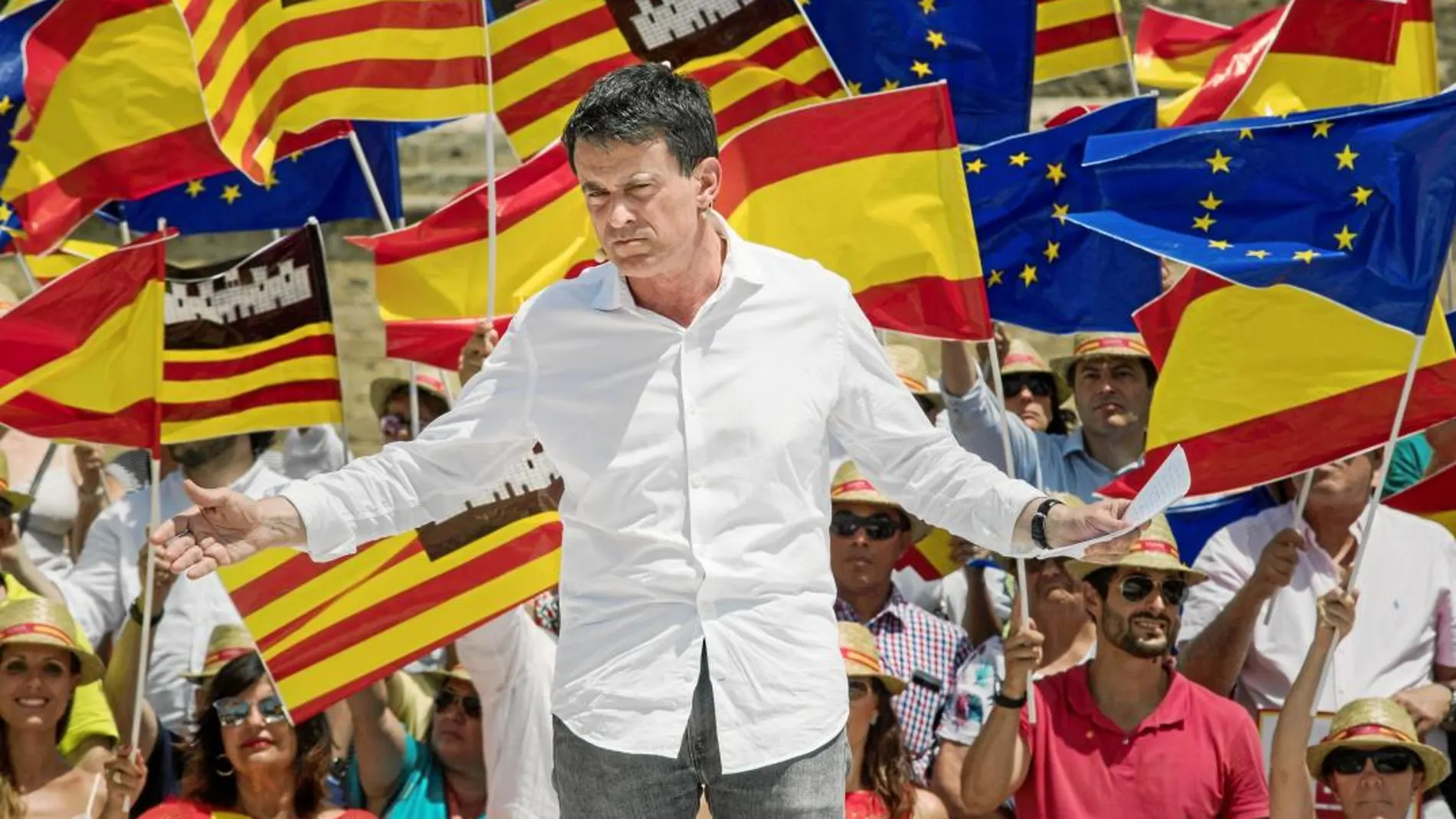El ex primer ministro francés Manuel Valls participó en julio en el acto de la plataforma «España Ciudadana» celebrado en Palma de Mallorca
