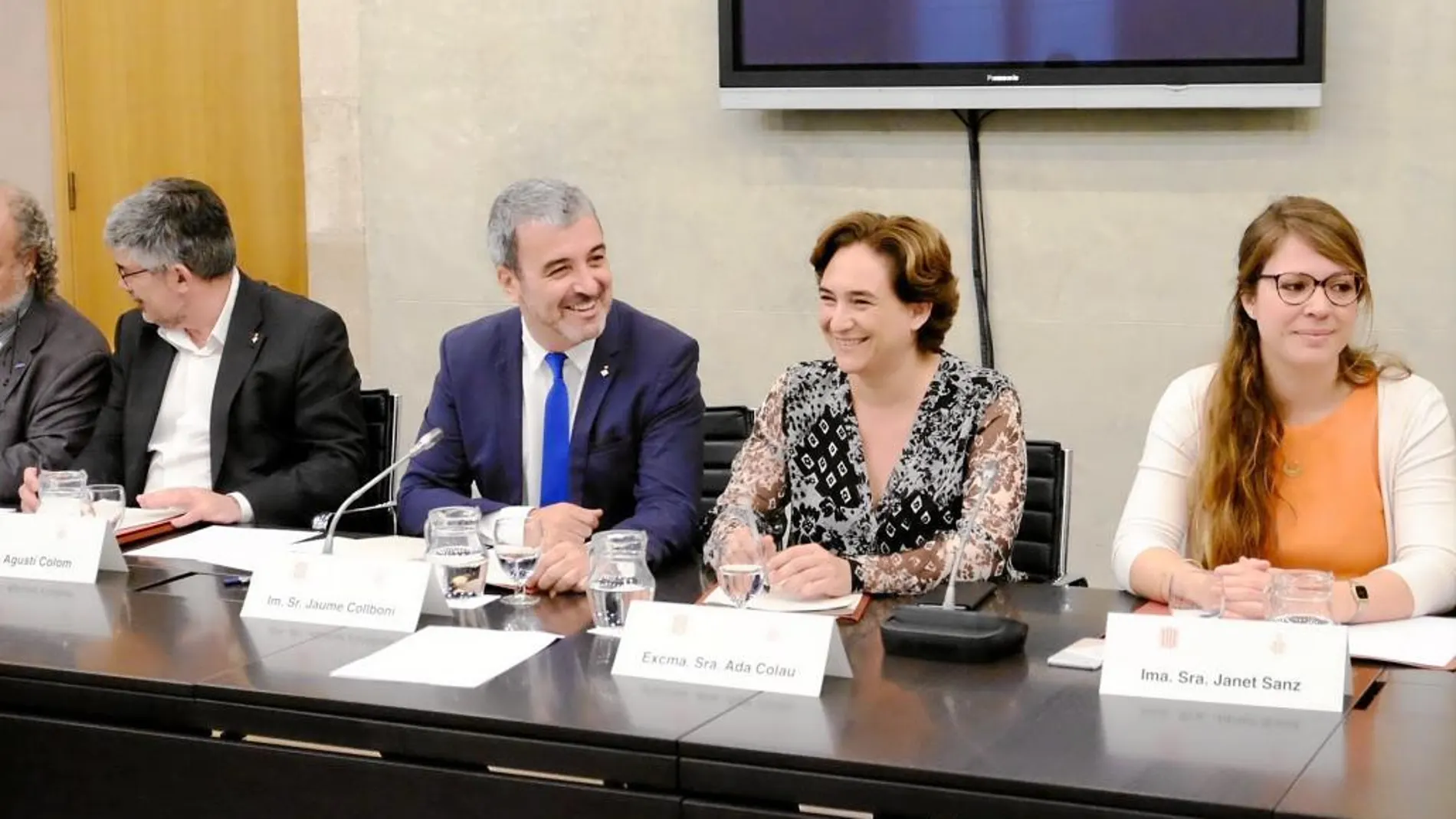 Ada Colau participó ayer junto con Jaume Collboni en la comisión bilateral entre el Consistorio y la Generalitat