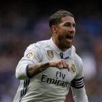 Sergio Ramos en el Partido contra el Málaga