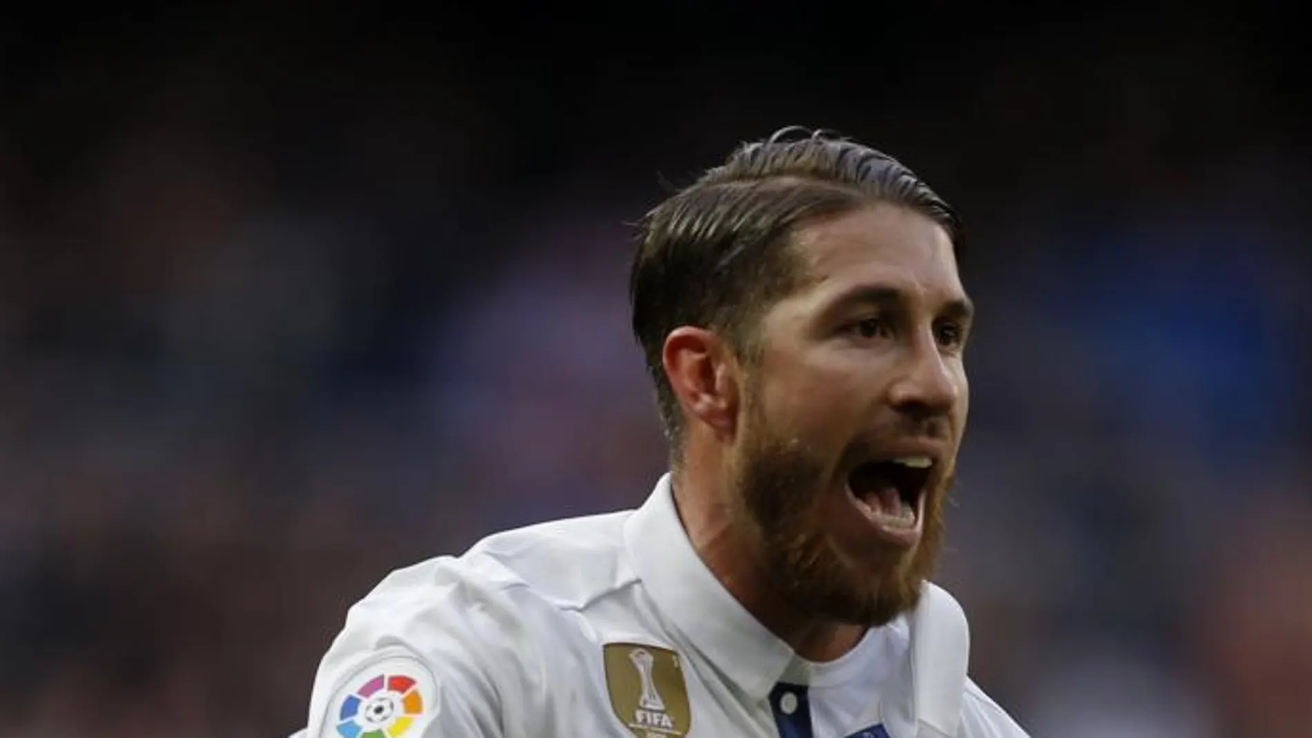 Sergio Ramos en el Partido contra el Málaga