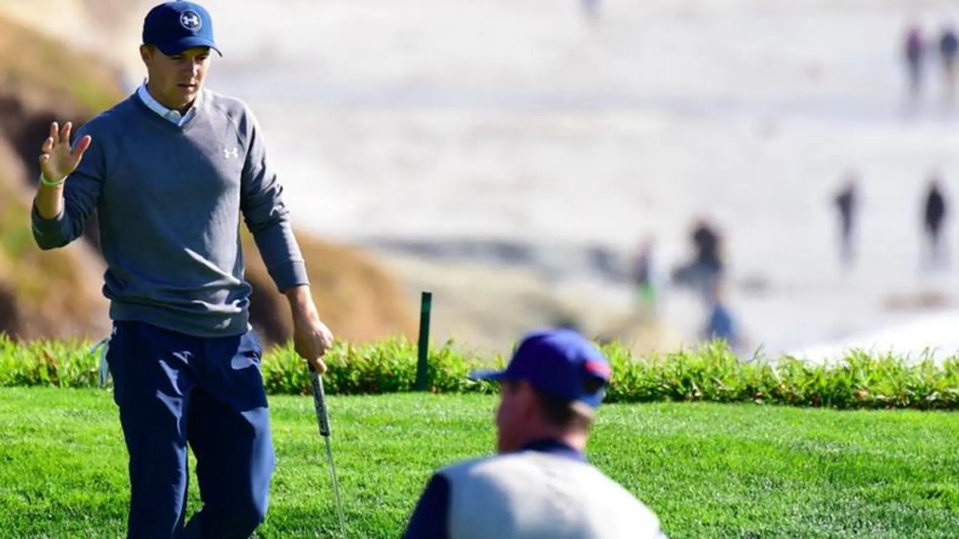 Jordan Spieth, en el tercer día en Pebble Beach