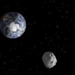 Recreación de la Nasa de un asteroide acercándose a la Tierra/Efe