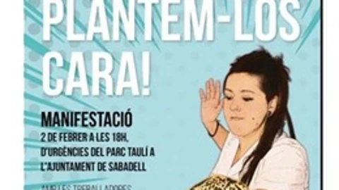 El cartel de la manifestación en el que se abofetea al conseller de Salud