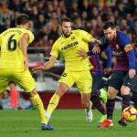 Messi durante un partido contra el Villarreal la pasada temporada / Ep