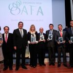 Los premiados, ayer en la Fundación Cajasol / Foto: Manuel Olmedo