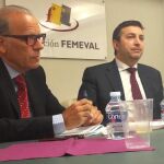 El secretario general de Femeval, Alejandro Soliveres, y su presidente, Vicente Lafuente