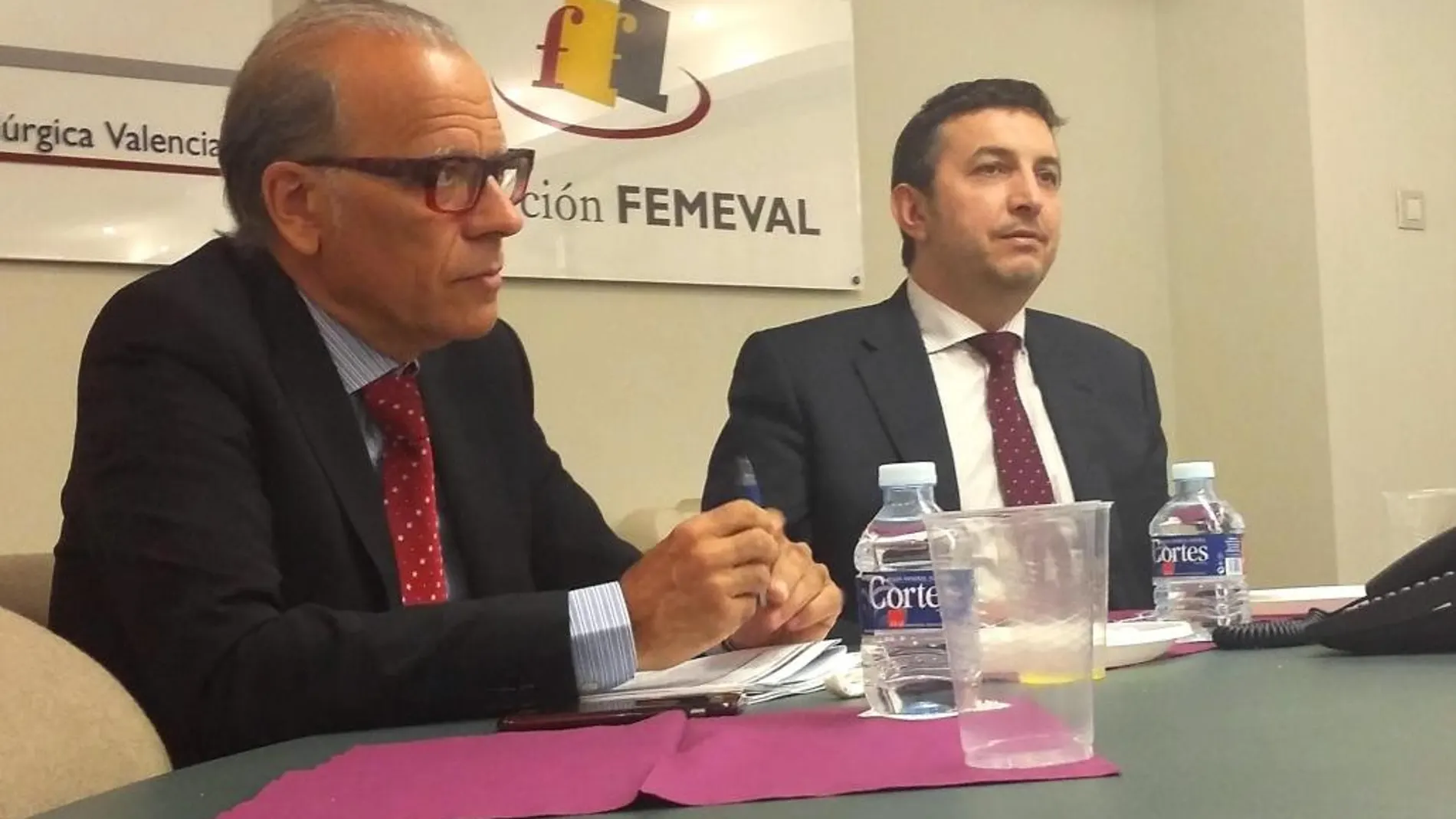El secretario general de Femeval, Alejandro Soliveres, y su presidente, Vicente Lafuente