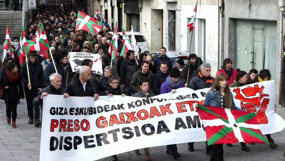 Manifestación para pedir la libertad de los presos de ETA