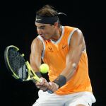Rafael Nadal ante el estadounidense Frances Tiafoe en semifinales del Abierto de Australia / REUTERS