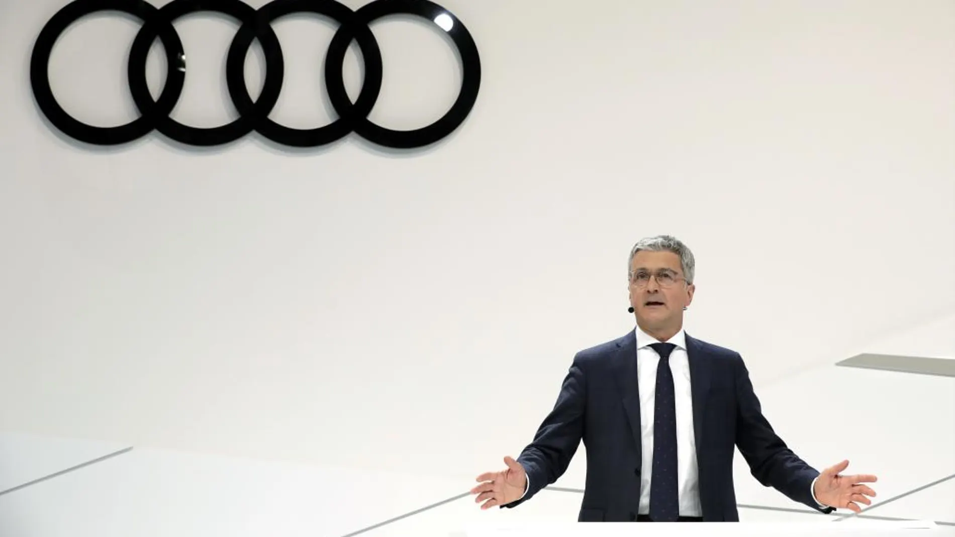 Rupert Stadler,CEO de Audi, en la rueda de prensa anual
