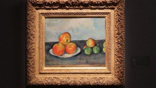 Vista de la obra "Les Pommes"del pintor francés Paul Cézanne