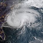 Imagen del satélite NOAA del huracán Florence acercándose a la costa de EE UU/Foto: Ap