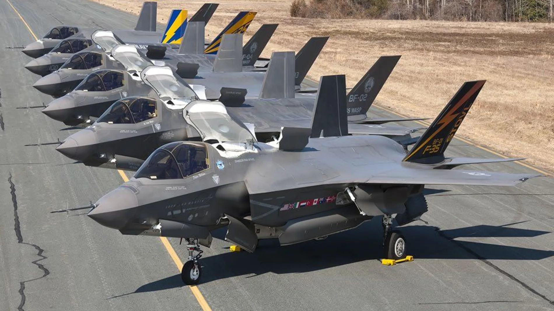 Varios caza F-35