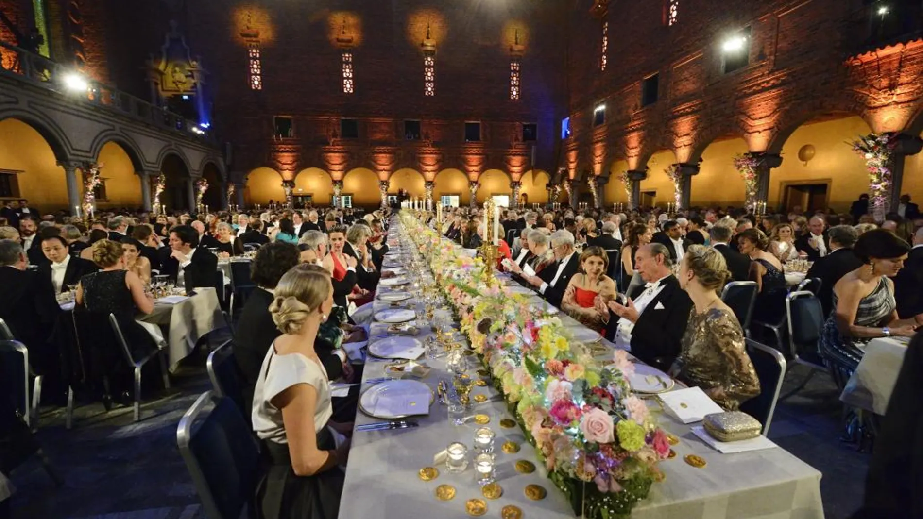Vista general de la cena de gala tras la entrega de los Nobel