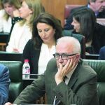 El consejero de Empleo del Gobierno andaluz, José Sánchez Maldonado, ayer en el Parlamento
