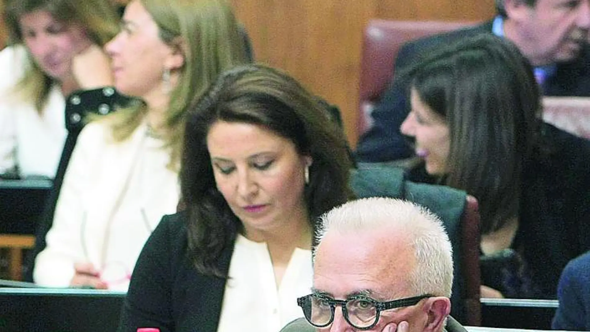 El consejero de Empleo del Gobierno andaluz, José Sánchez Maldonado, ayer en el Parlamento