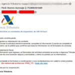 Nueva campaña de phishing a través de e-mail simulando correos procedentes de la Agencia Tributaria