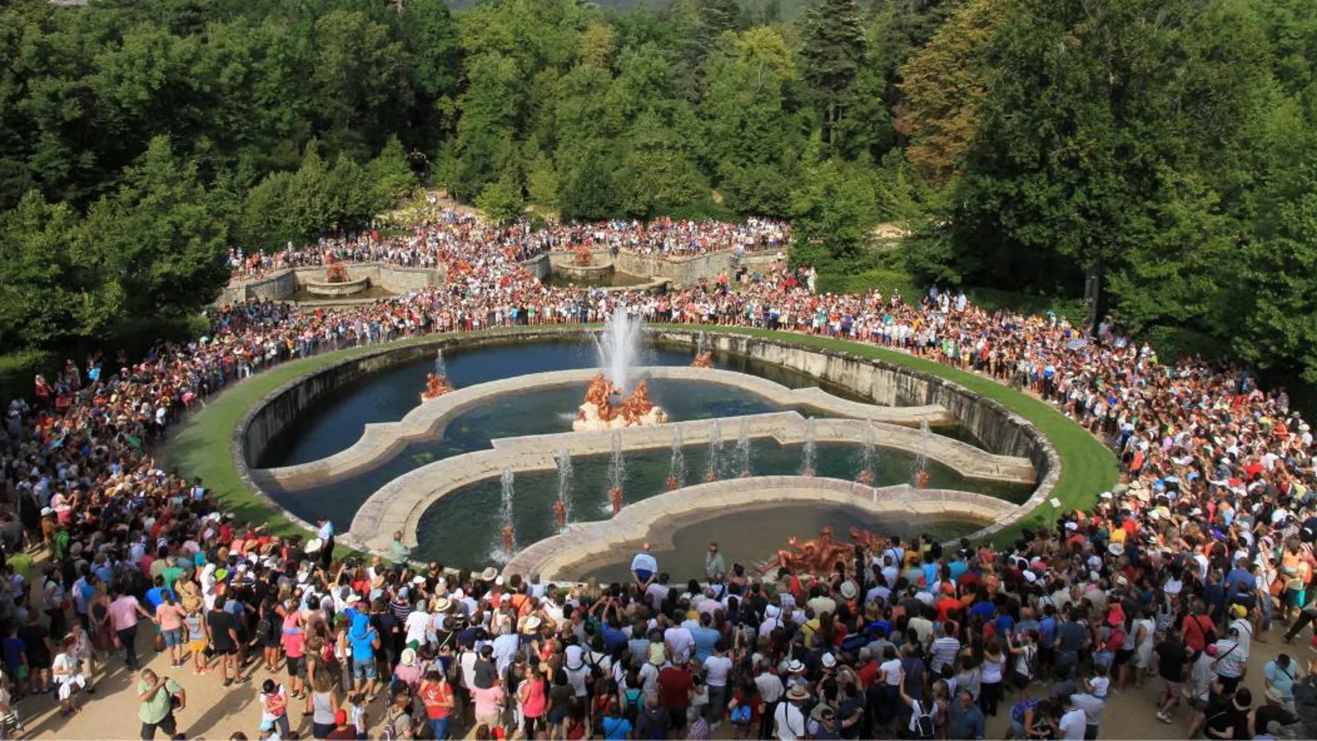 Juegos de agua en las fuentes de La Granja