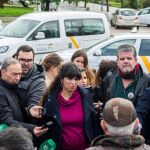 Teresa Rodríguez, en apoyo de los taxistas / Foto: Manuel Olmedo