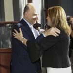 Susana Díaz recibe al comisario europeo Pierre Moscovici
