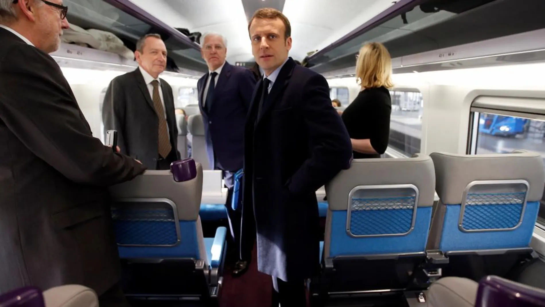 Emmanuel Macron, durante un viaje de la campaña electoral