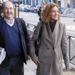 Iceta y Batet, a las puertas de la sede del PSOE, antes de la última reunión de su comité federal