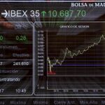 Imagen del cierre de la bolsa del pasado viernes