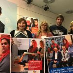 La presidenta del PPCV, Isabel Bonig, junto a todo su equipo, ayer durante la presentación de la campaña