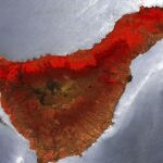 Imagen facilitada por la ESA de la isla española de Tenerife en infrarrojo