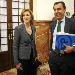 María Dolores de Cospedal y Fernando Martínez Maíllo se reunieron con Rajoy en el Congreso el pasado miércoles