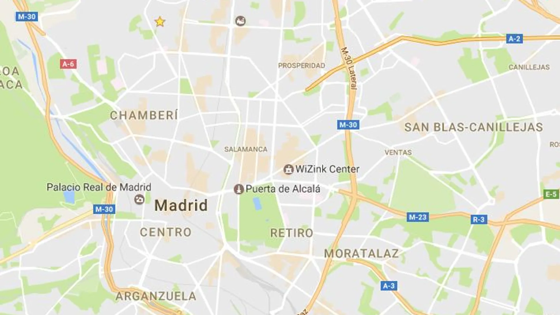 La ciudad de Madrid en Google Maps