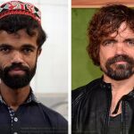 Dos fotos yuxtapuestas; la de Rozi Khan, camarero pakistaní, a la izquierda; y la de Peter Dinklage, Tyrion Lannister en Juego de Tronos, a la derecha