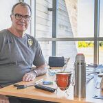 Marcelo Bielsa, en su despacho en el centro de entrenamiento del Leeds United