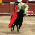 El torero Paco Ureña, en el momento de la cogida que sufrió en Lima