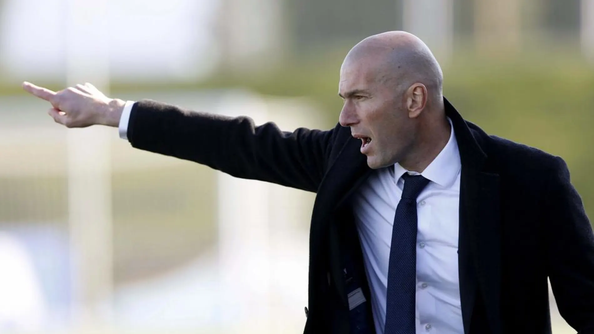 El entrenador del Real Madrid-Castilla, Zinedine Zidane